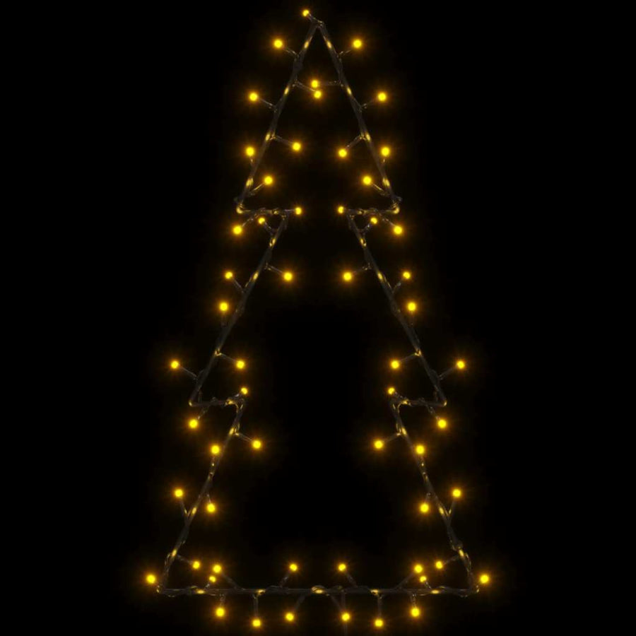 Kerstverlichting kerstboom silhouet 80 LEDs warm wit