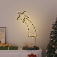 Kerstverlichting vallende ster silhouet 115 LEDs warm wit