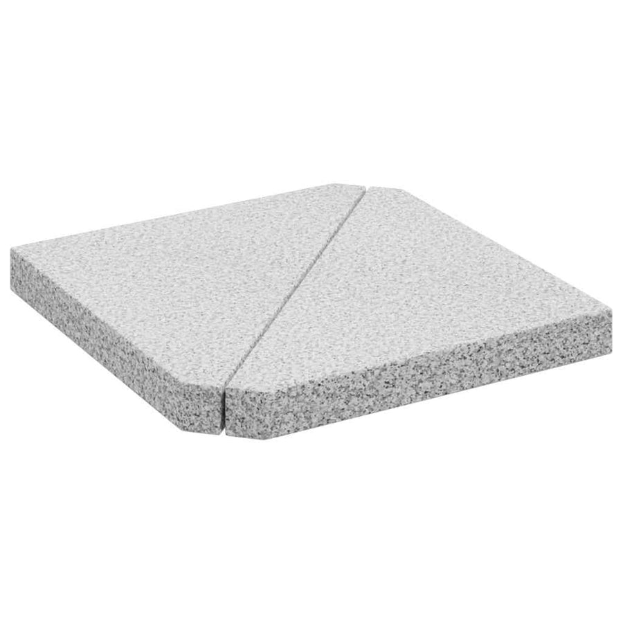 Parasolvoetplaten 2 st driehoekig 14 kg graniet grijs