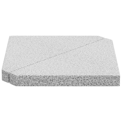 Parasolvoetplaten 2 st driehoekig 14 kg graniet grijs