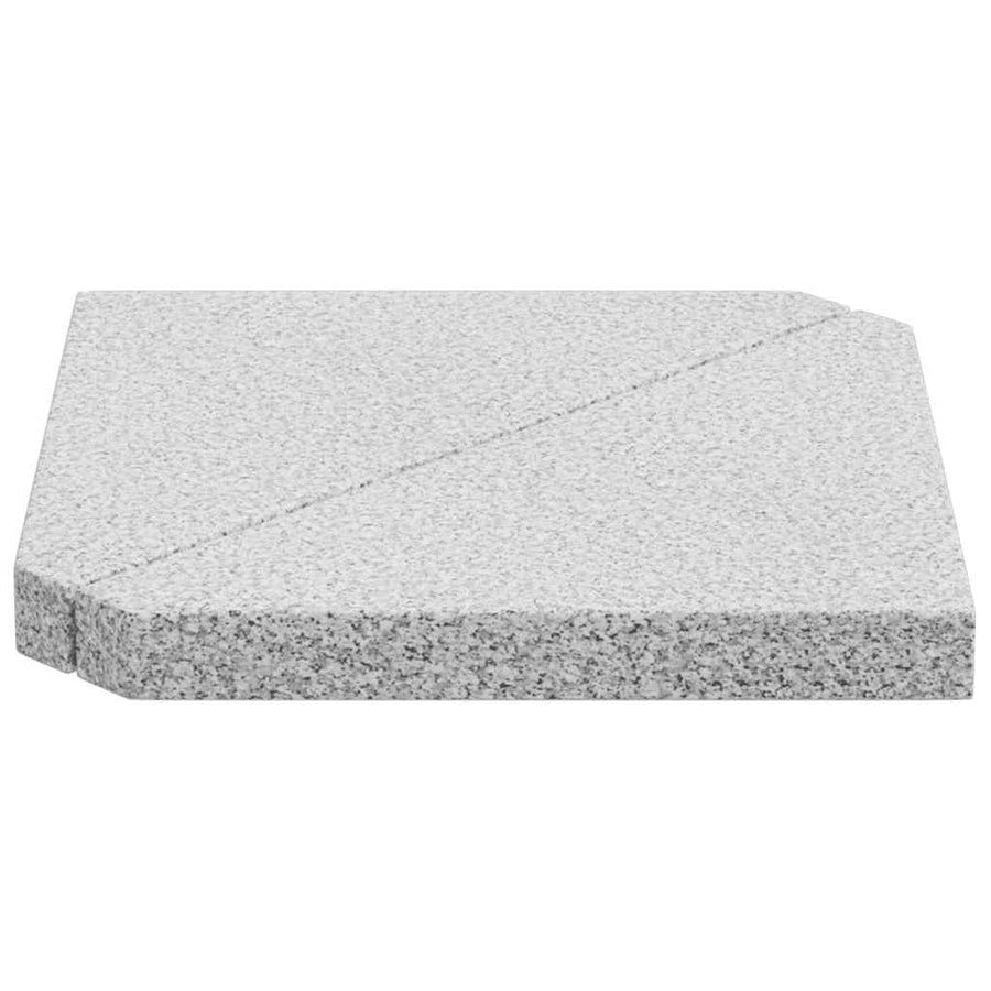 Parasolvoetplaten 2 st driehoekig 14 kg graniet grijs