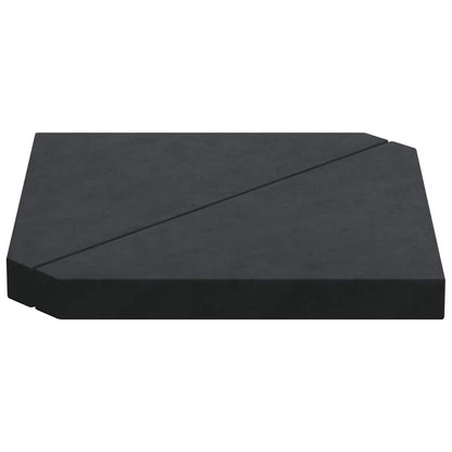 Parasolvoetplaten 2 St Driehoekig 14 Kg Graniet Zwart