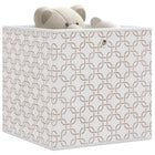 Opbergbox 32x32x32 cm ongeweven stof crème 10 stuks