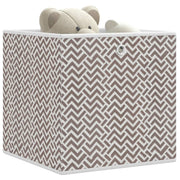 Opbergbox 32x32x32 cm ongeweven stof bruin 4 stuks