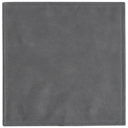 Opbergboxen 10 st inklapbaar 32x32x32 cm ongeweven stof grijs