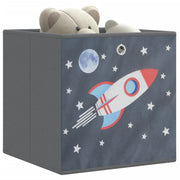 Storage boxes 10 pcs collapsible 32x32x32 cm non-woven fabric grey