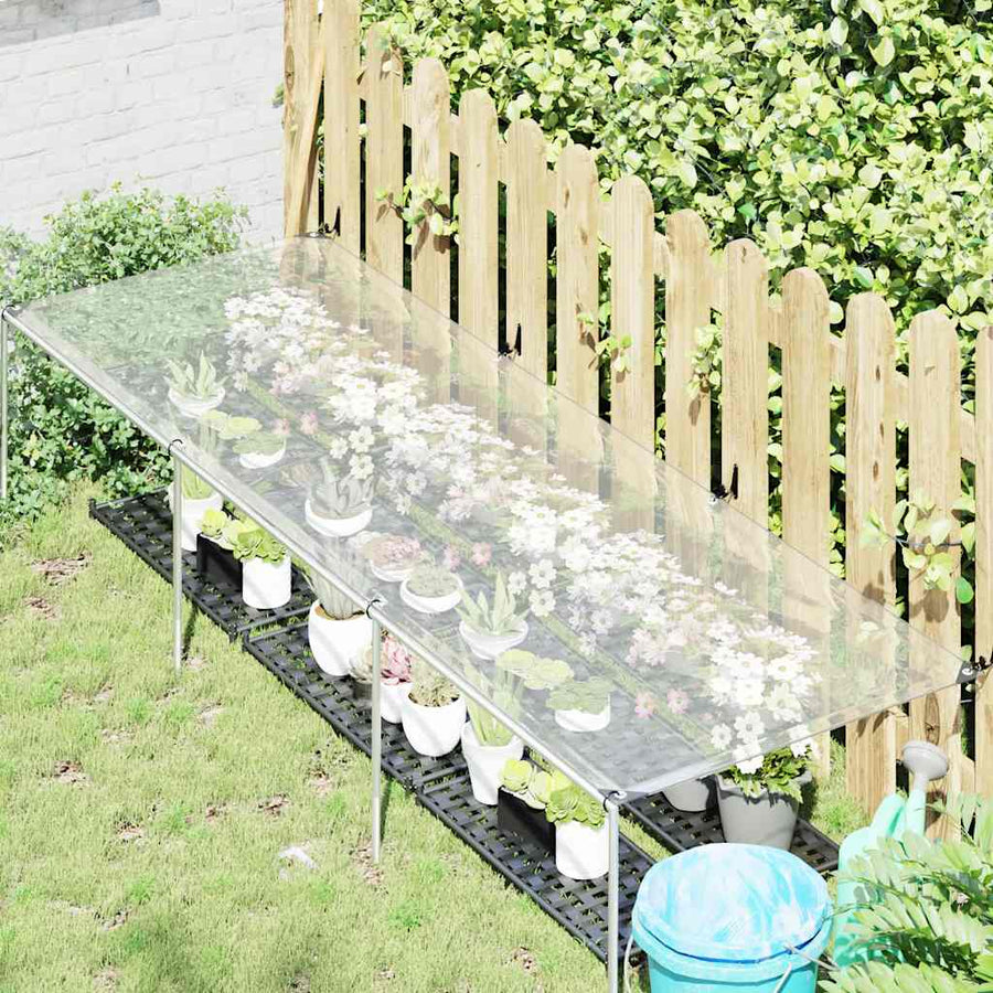 Plantenafdekking met zeilringen 1x3 m polyethyleen