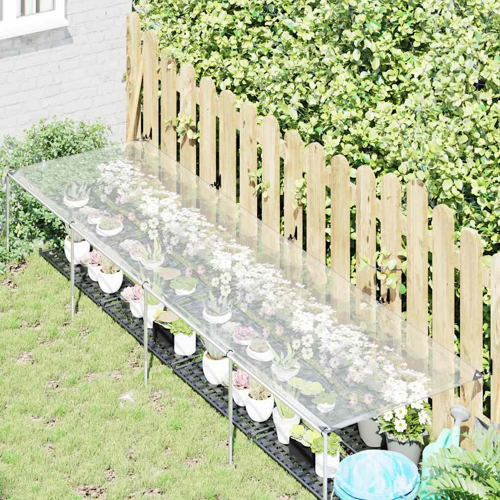 Plantenafdekking met zeilringen 1x4 m polyethyleen