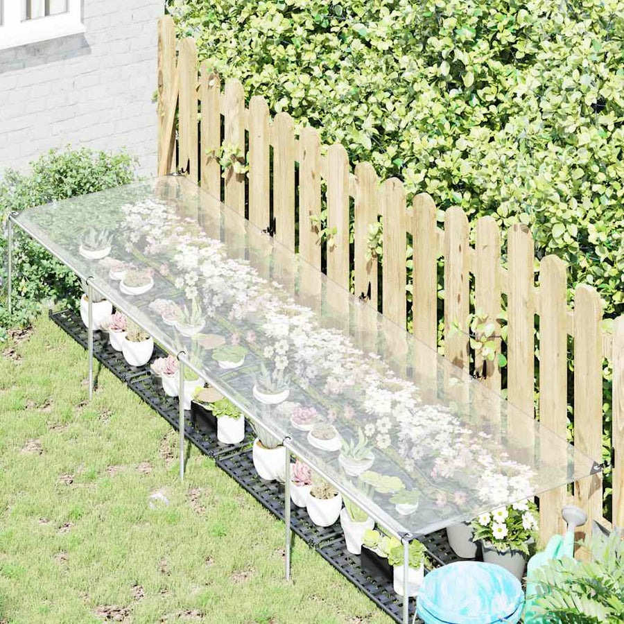 Plantenafdekking met zeilringen 1x4 m polyethyleen