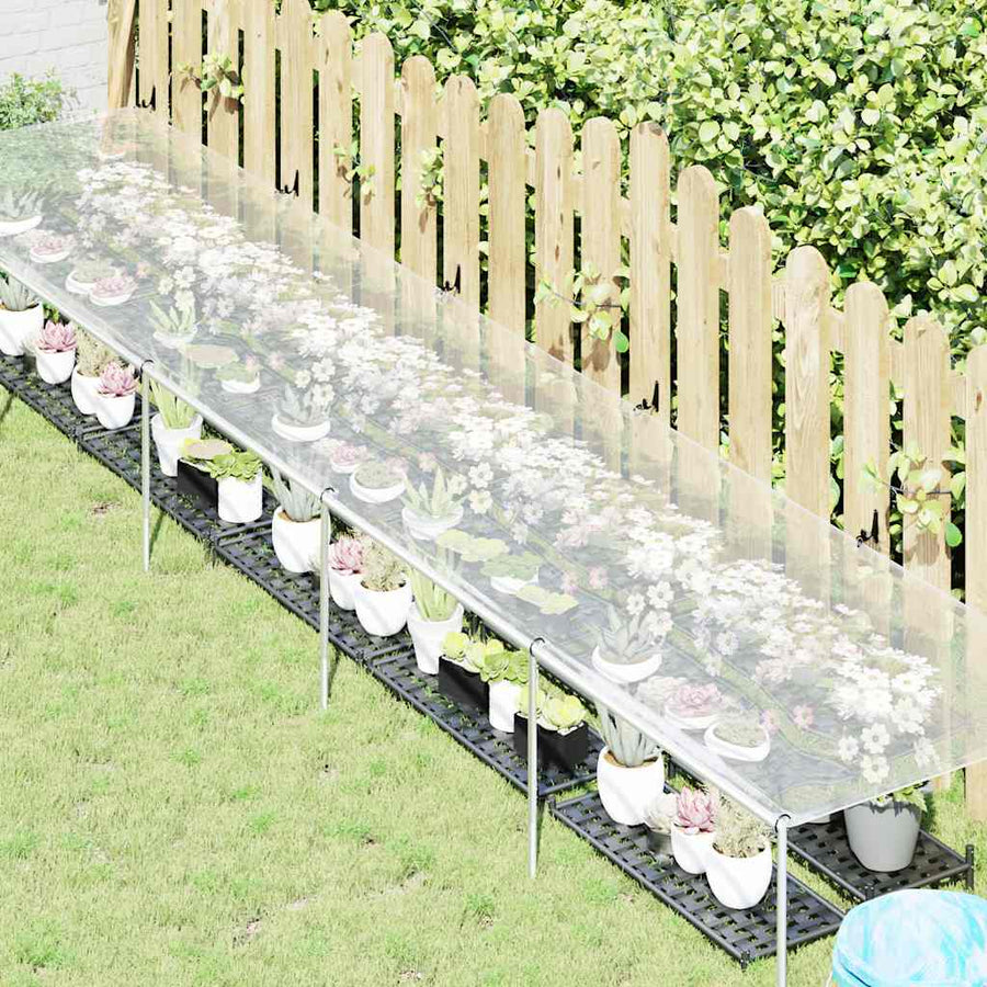 Plantenafdekking met zeilringen 1x5 m polyethyleen