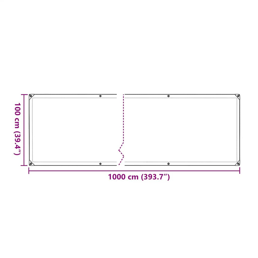 Plantenafdekking met zeilringen 1x10 m polyethyleen