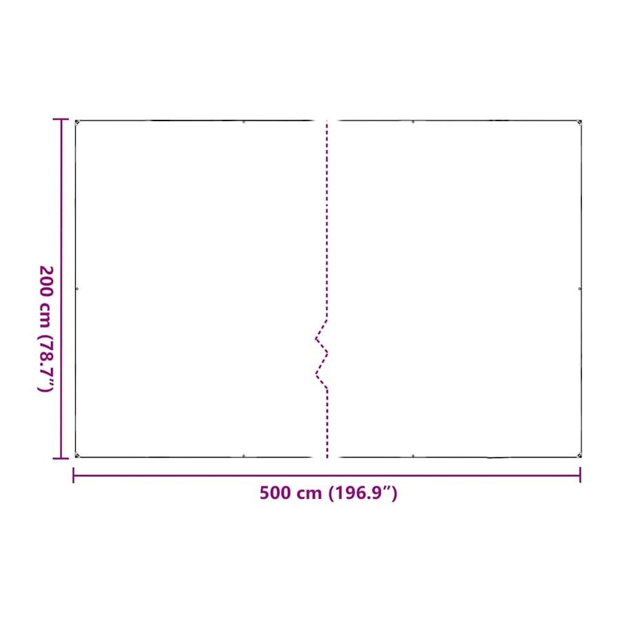 Plantenafdekking met zeilringen 2x5 m polyethyleen