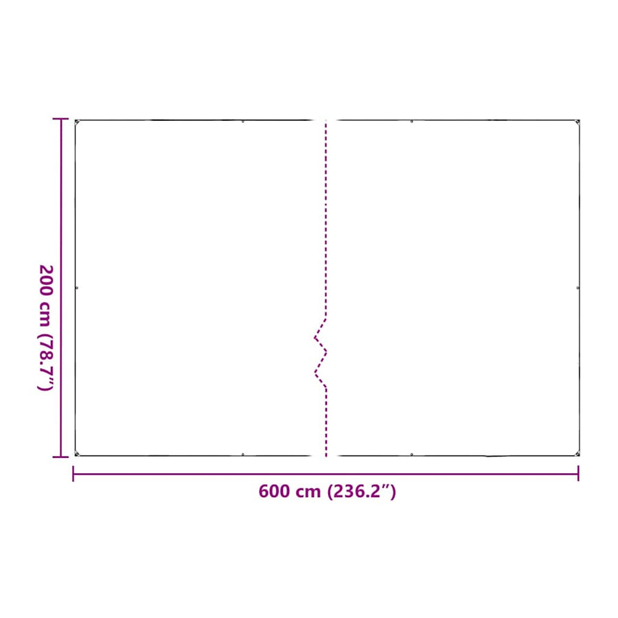Plantenafdekking Met Zeilringen Polyethyleen 2 x 6 m