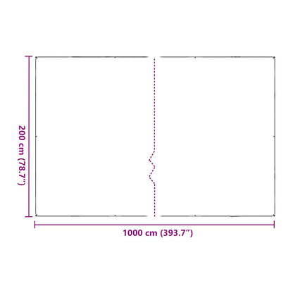 Plantenafdekking met zeilringen 2x10 m polyethyleen