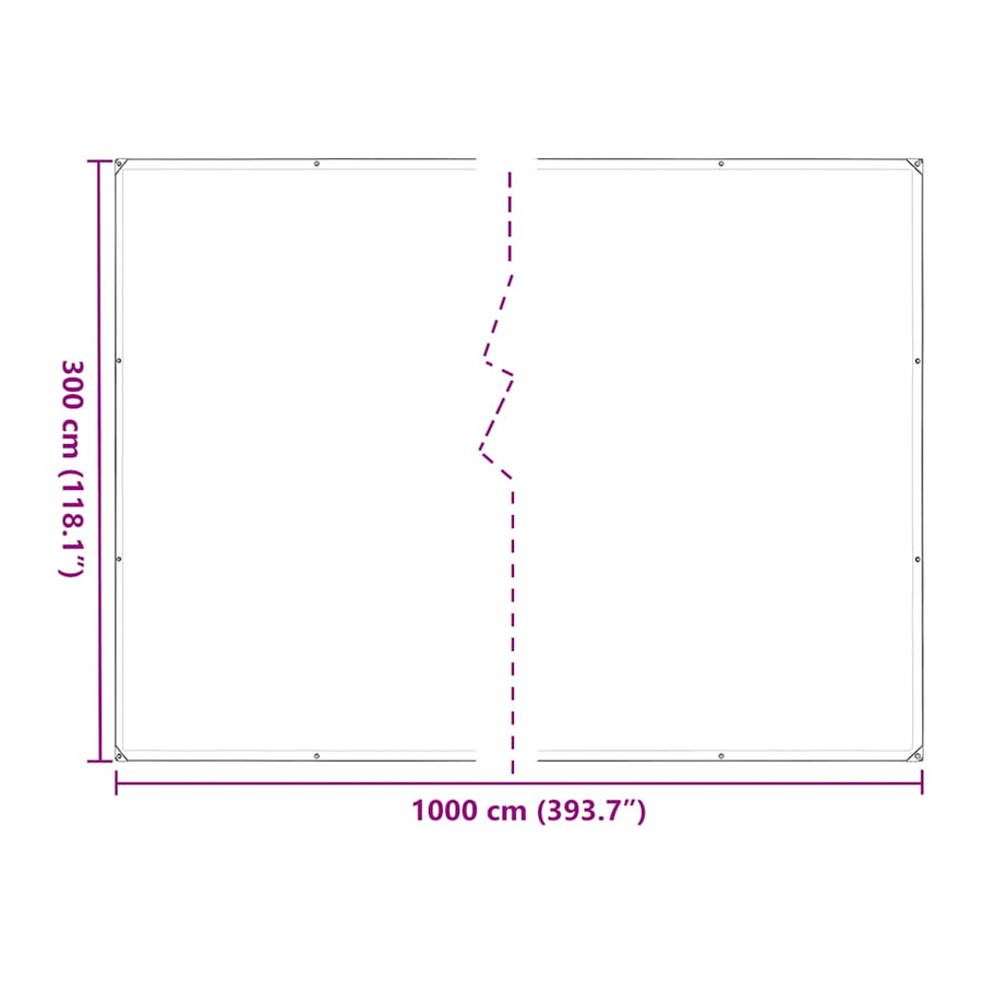 Plantenafdekking met zeilringen 3x10 m polyethyleen