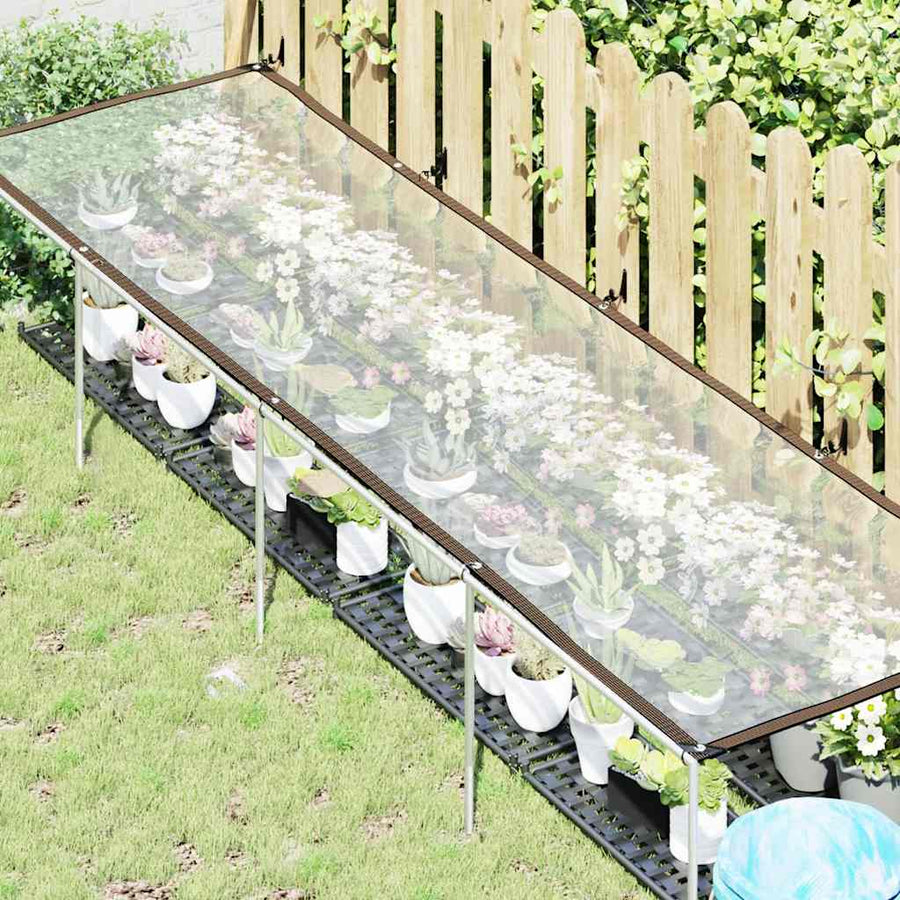 Plantenafdekking met zeilringen 1x4 m polyethyleen