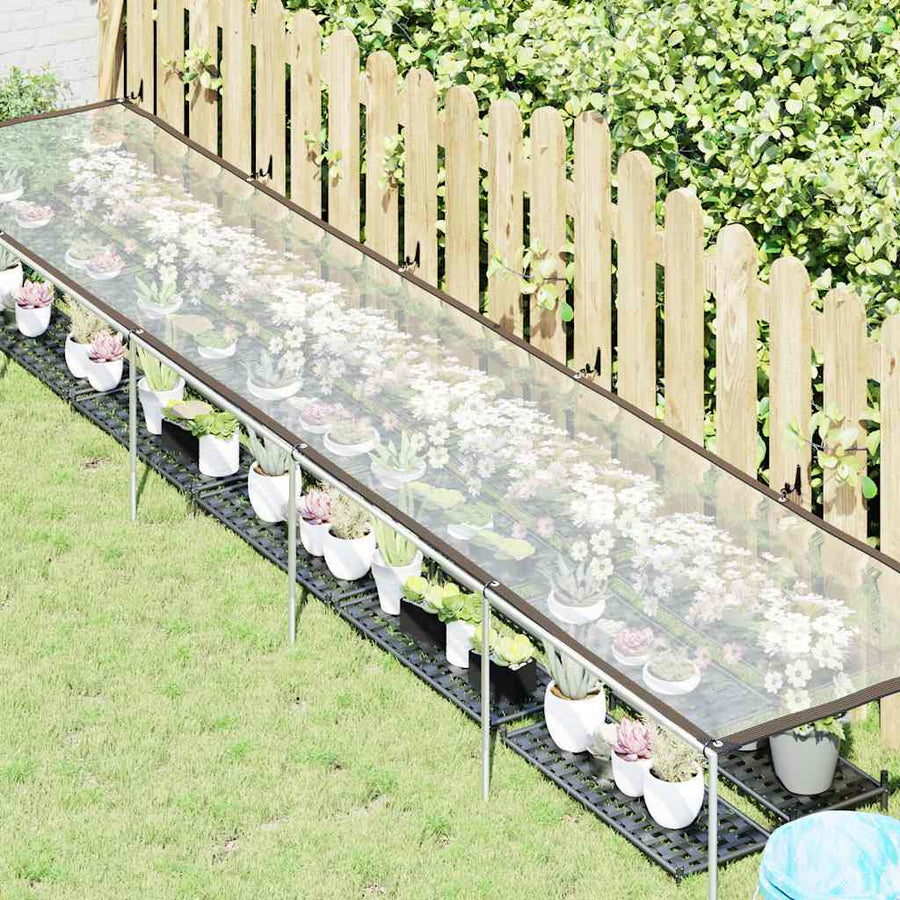 Plantenafdekking met zeilringen 1x5 m polyethyleen
