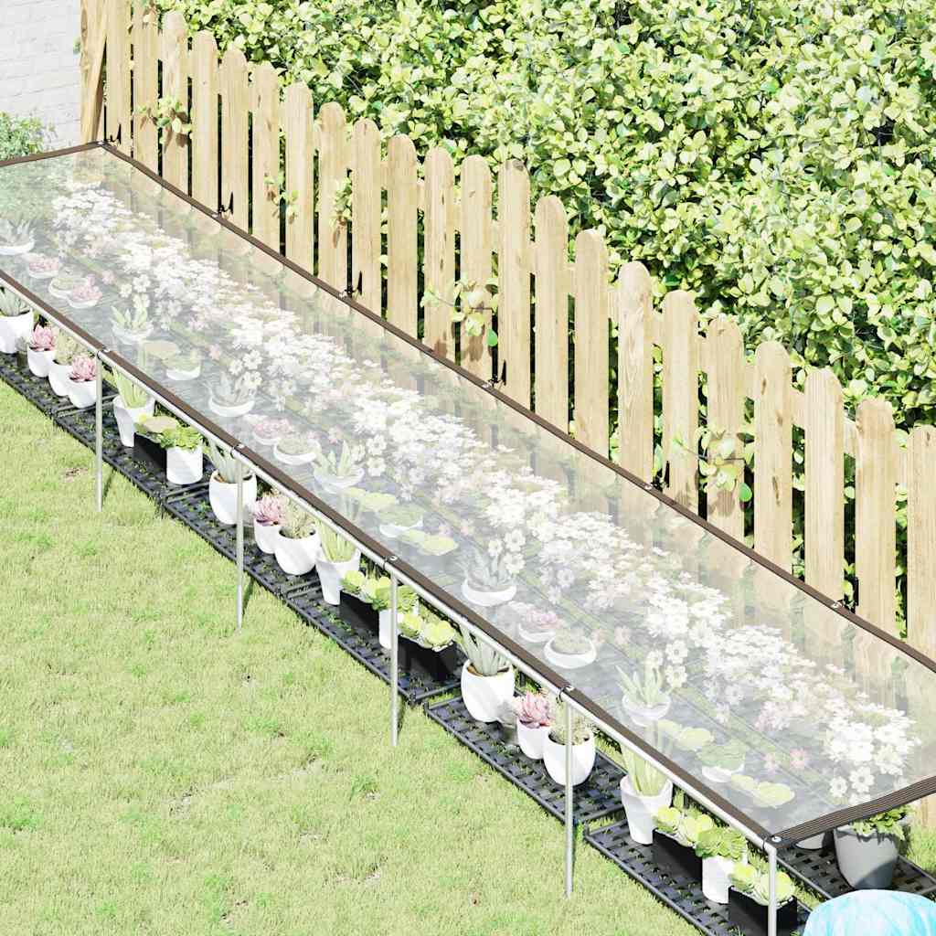 Plantenafdekking met zeilringen 1x6 m polyethyleen