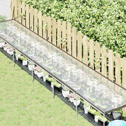 Plantenafdekking met zeilringen 1x6 m polyethyleen