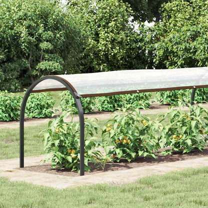 Plantenafdekking met zeilringen 1x10 m polyethyleen