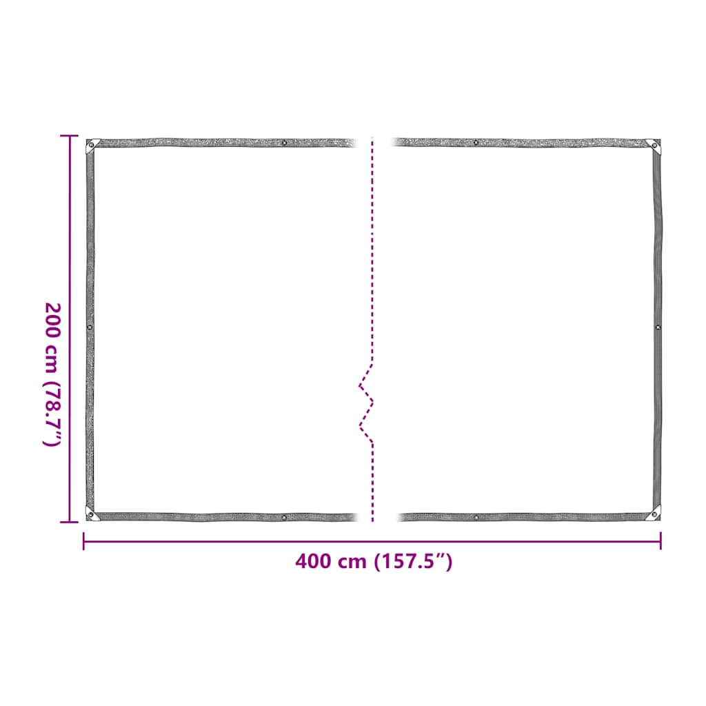 Plantenafdekking met zeilringen 2x4 m polyethyleen