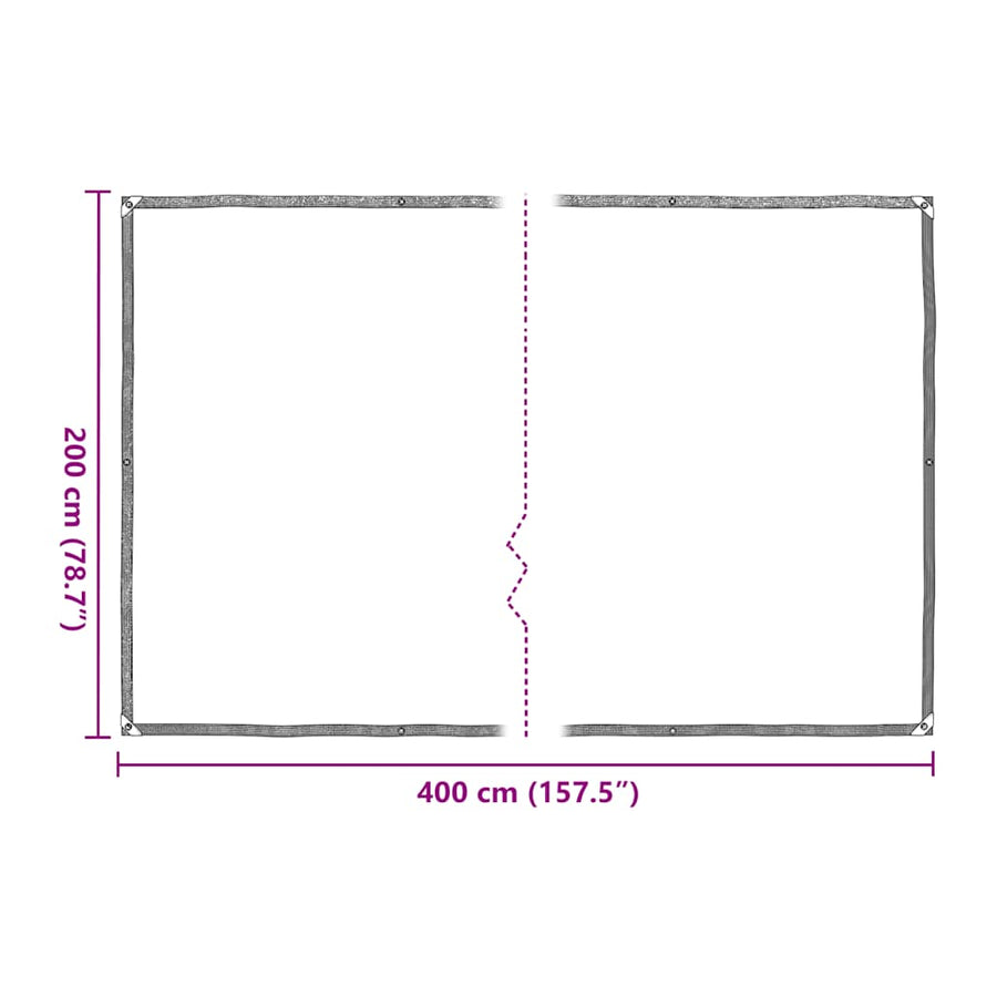 Plantenafdekking met zeilringen 2x4 m polyethyleen