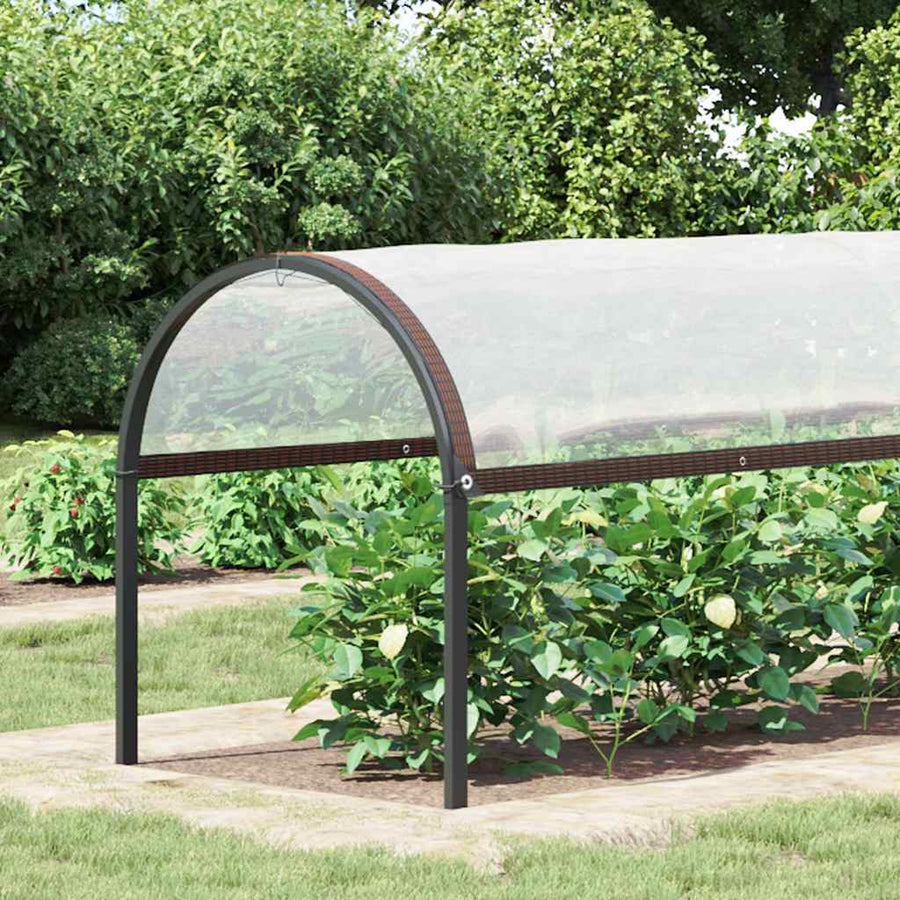 Plantenafdekking met zeilringen 2x8 m polyethyleen