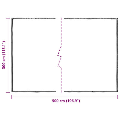 Plantenafdekking met zeilringen 3x5 m polyethyleen