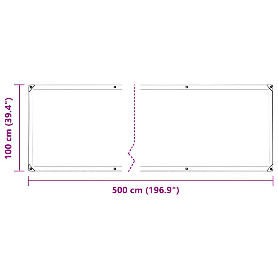 Plantenafdekking Met Zeilringen Pvc 1 x 5 m
