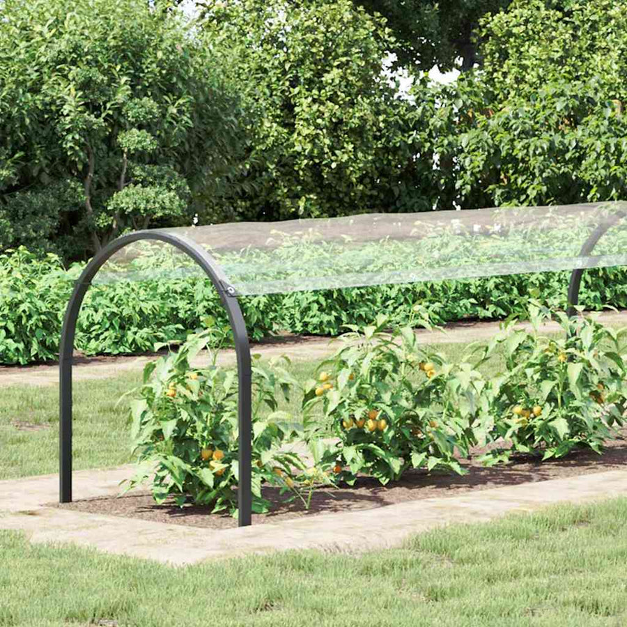 Plantenafdekking met zeilringen 1x6 m PVC