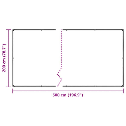 Plantenafdekking met zeilringen 2x5 m PVC