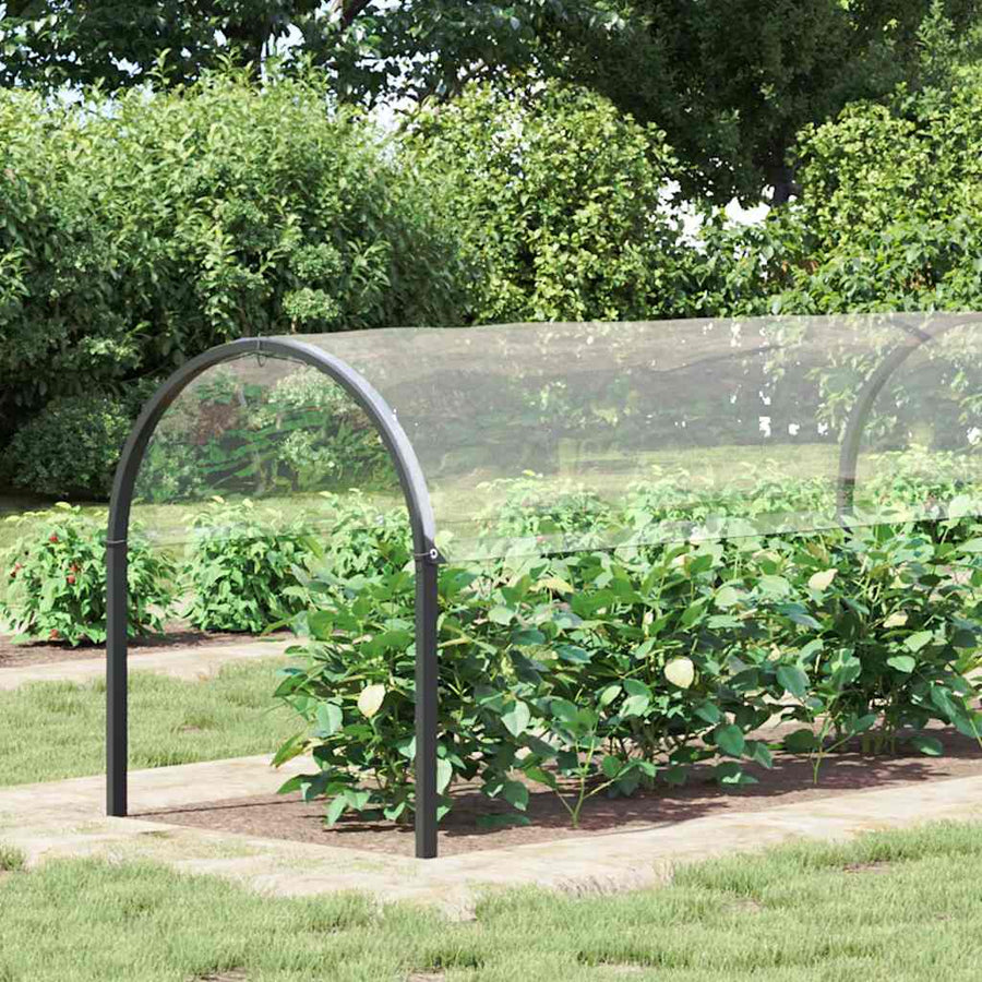 Plantenafdekking met zeilringen 2x6 m PVC