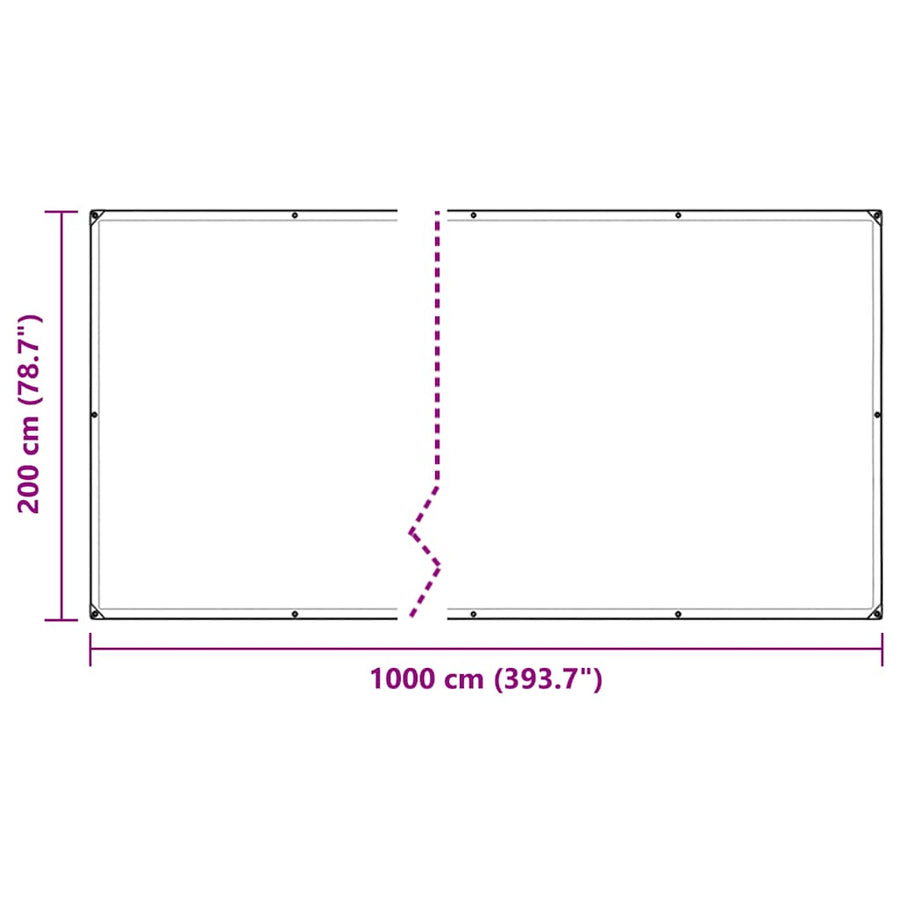 Plantenafdekking met zeilringen 2x10 m PVC
