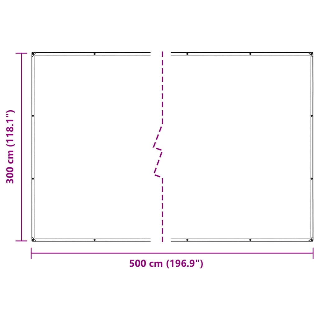 Plantenafdekking met zeilringen 3x5 m PVC
