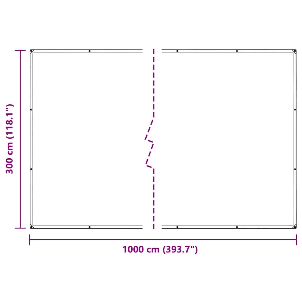 Plantenafdekking met zeilringen 3x10 m PVC