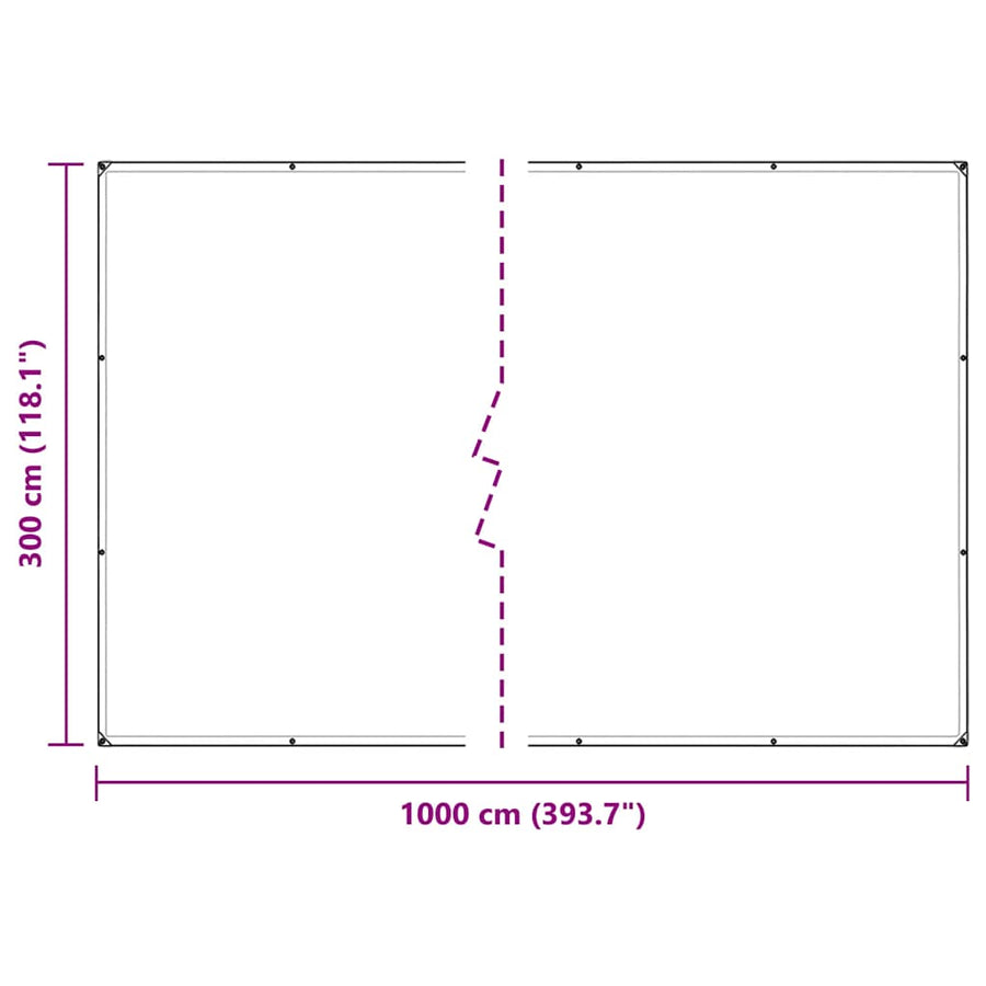 Plantenafdekking met zeilringen 3x10 m PVC