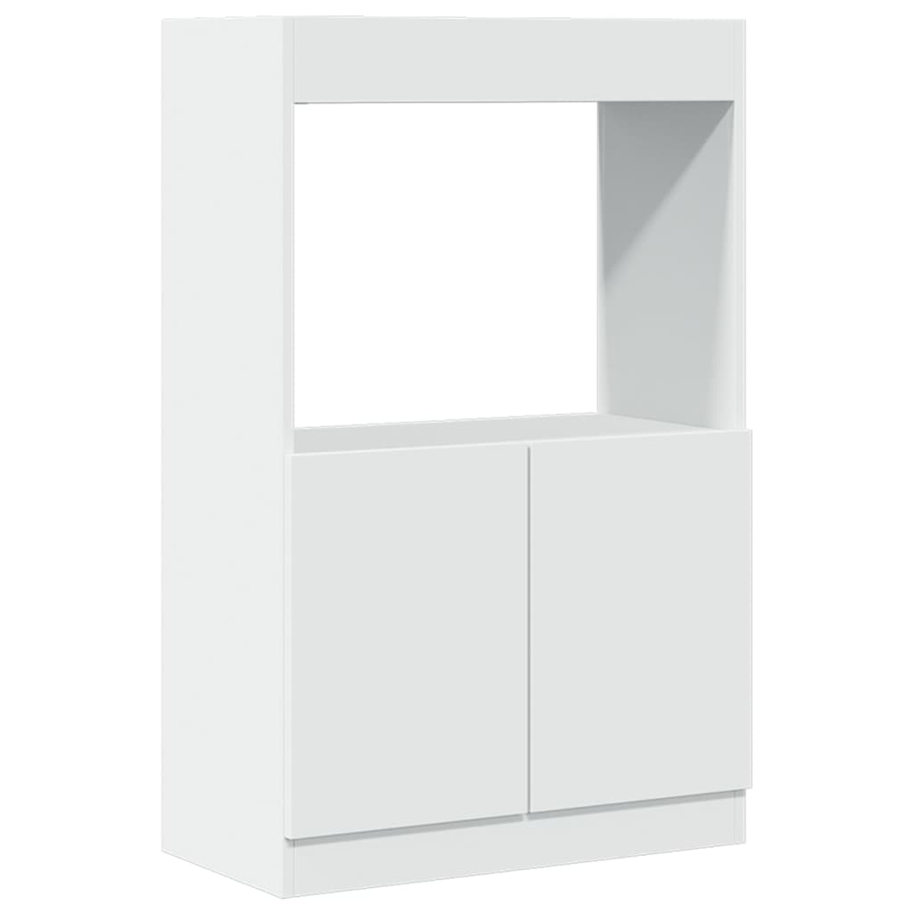 Hoge kast 63x33x100 cm bewerkt hout wit