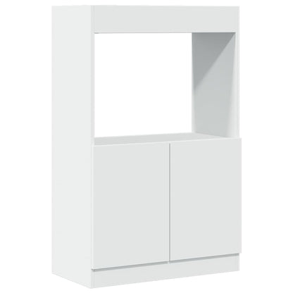 Hoge kast 63x33x100 cm bewerkt hout wit