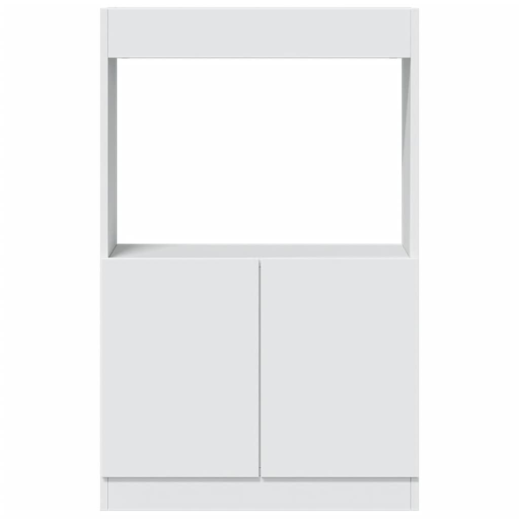 Hoge kast 63x33x100 cm bewerkt hout wit