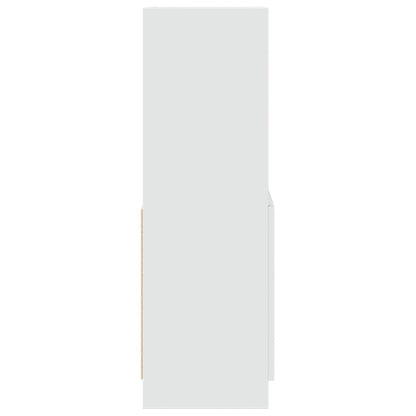 Hoge kast 63x33x100 cm bewerkt hout wit