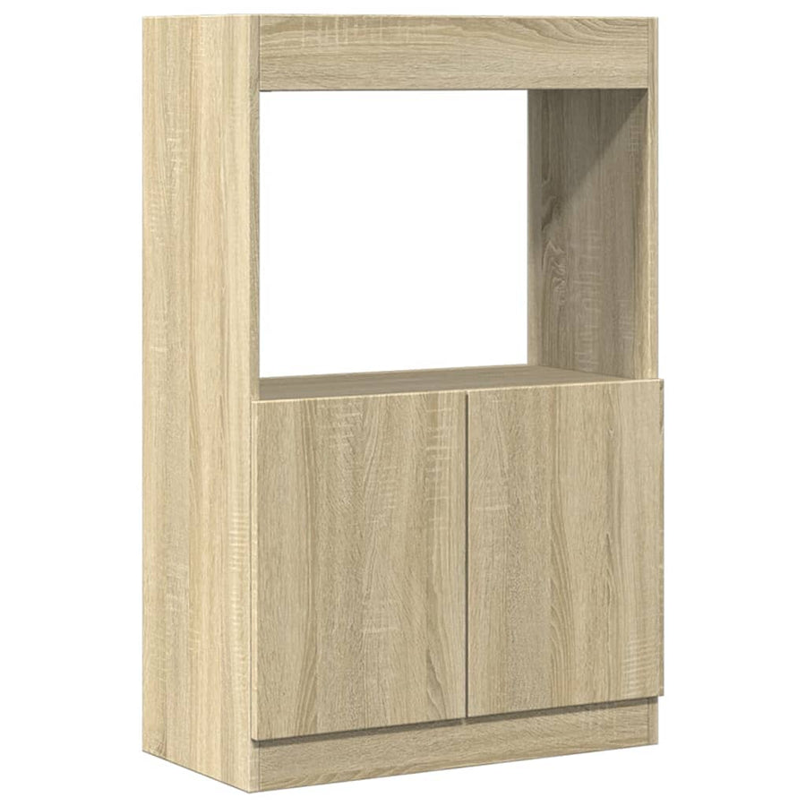 Hoge kast 63x33x100 cm bewerkt hout sonoma eikenkleurig