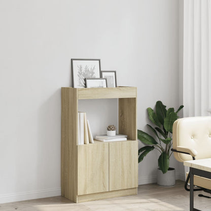 Hoge kast 63x33x100 cm bewerkt hout sonoma eikenkleurig