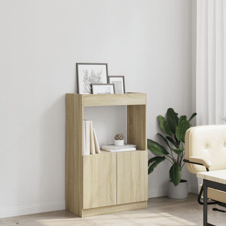 Hoge kast 63x33x100 cm bewerkt hout sonoma eikenkleurig