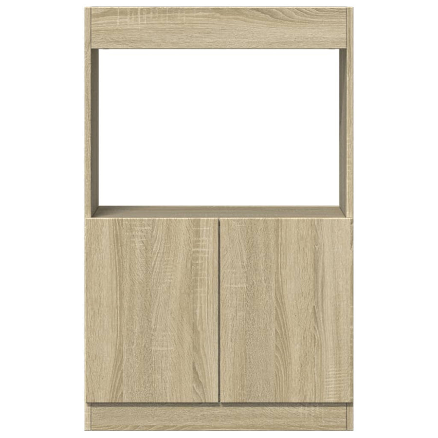 Hoge kast 63x33x100 cm bewerkt hout sonoma eikenkleurig