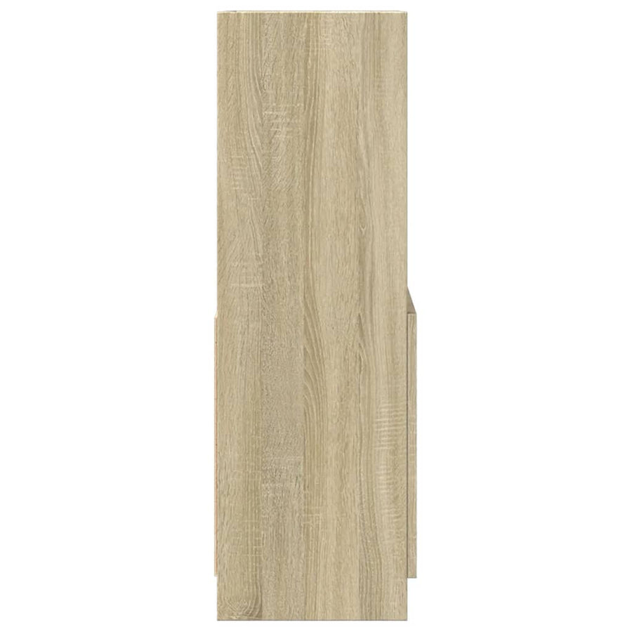 Hoge kast 63x33x100 cm bewerkt hout sonoma eikenkleurig