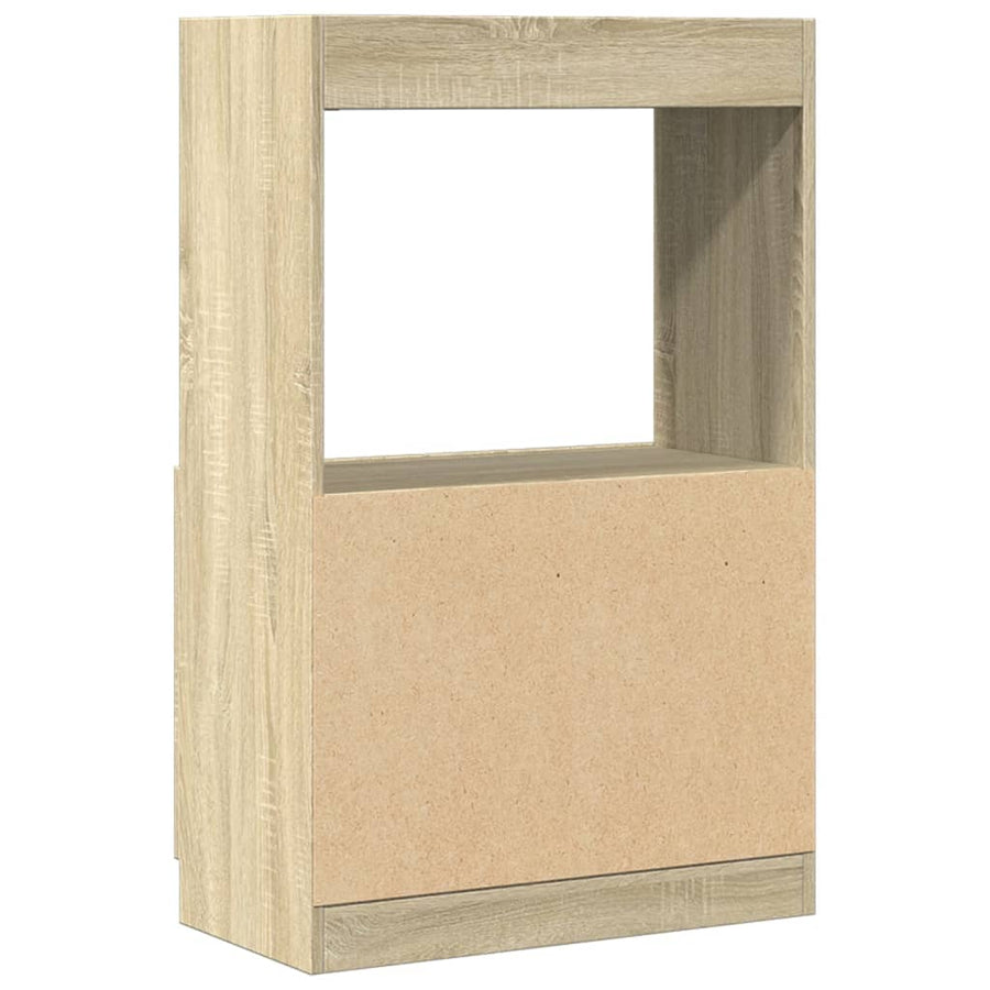 Hoge kast 63x33x100 cm bewerkt hout sonoma eikenkleurig