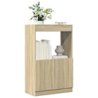 Tall cabinet 63x33x100 cm engineered wood sonoma oak colour