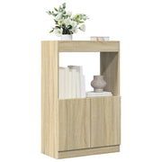 Hoge kast 63x33x100 cm bewerkt hout sonoma eiken