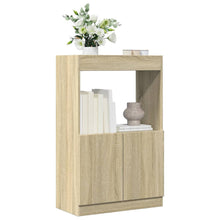 Hoge kast 63x33x100 cm bewerkt hout sonoma eikenkleurig