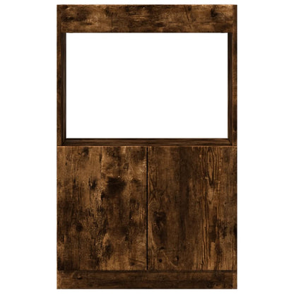 Hoge kast 63x33x100 cm bewerkt hout gerookt eikenkleurig